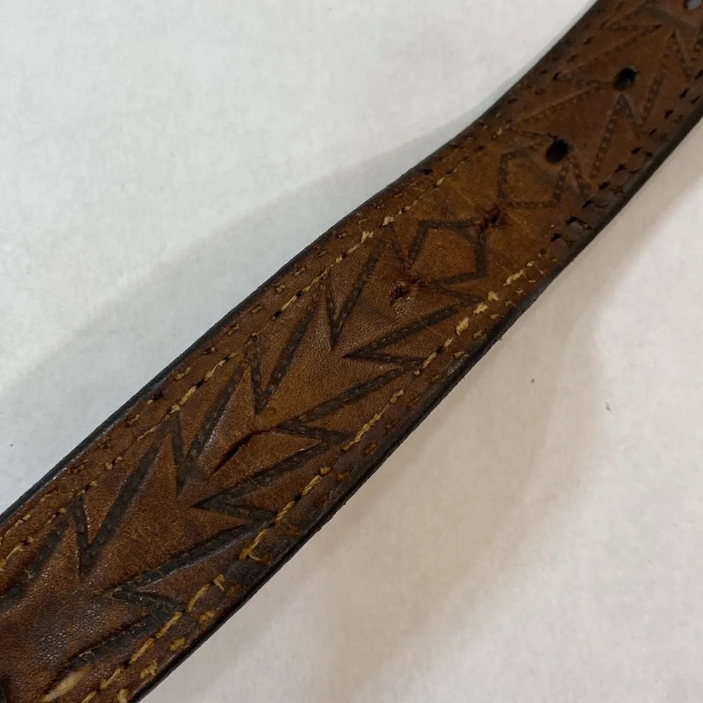 Wright‎ vintage leather tooled belt